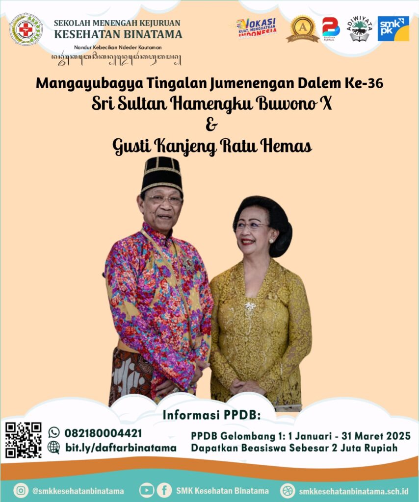 SMK Kesehatan Binatama Mengucapkan Mahayubagyo Tingalan Jumeneng Dalem ke-36 Sri Sultan Hamengkubuwono X dan Gusti Kanjeng Ratu Hemas WhatsApp Image 2025 03 07 at 11.25.53 854x1024 - SMK Kesehatan Binatama Mengucapkan Mahayubagyo Tingalan Jumeneng Dalem ke-36 Sri Sultan Hamengkubuwono X dan Gusti Kanjeng Ratu Hemas