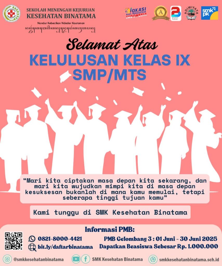 SMK Kesehatan Binatama Ucapkan Selamat Atas Kelulusan Siswa SMP/MTS, Ajak Raih Masa Depan Gemilang WhatsApp Image 2025 06 02 at 16.04.27 854x1024 - SMK Kesehatan Binatama Ucapkan Selamat Atas Kelulusan Siswa SMP/MTS, Ajak Raih Masa Depan Gemilang