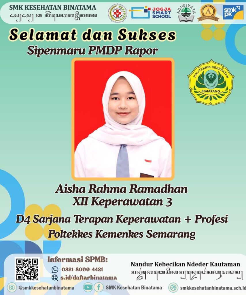 Selamat dan Sukses! Siswa SMK Kesehatan Binatama Lolos Seleksi PMDP Rapor Poltekkes Kemenkes Semarang WhatsApp Image 2026 04 16 at 10.42.30 4 854x1024 - Selamat dan Sukses! Siswa SMK Kesehatan Binatama Lolos Seleksi PMDP Rapor Poltekkes Kemenkes Semarang
