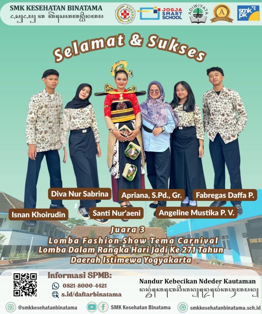Selamat & Sukses! Siswa SMK Kesehatan Binatama Raih Juara 3 Lomba Fashion Show Tema Carnival WhatsApp Image 2026 04 16 at 10.42.30 5 854x1024 - Selamat & Sukses! Siswa SMK Kesehatan Binatama Raih Juara 3 Lomba Fashion Show Tema Carnival