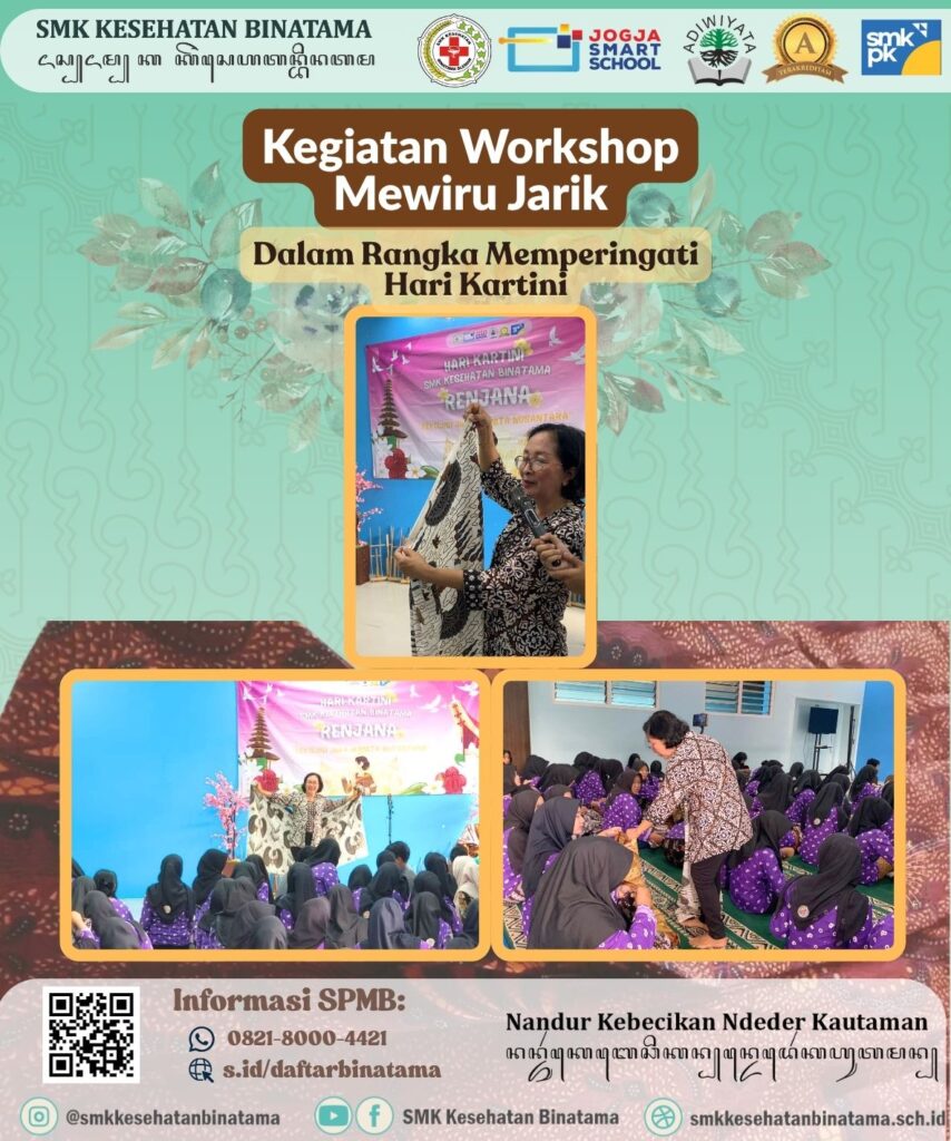 WhatsApp Image 2026 04 21 at 10.49.12 854x1024 - Lestarikan Budaya di Hari Kartini Murid SMK Kesehatan Binatama Ikuti Workshop Mewiru Jarik
