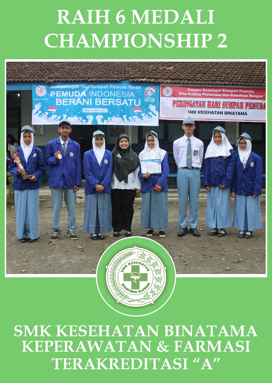 RAIH 6 MEDALI - SMK Kesehatan Binatama Raih 6 Medali